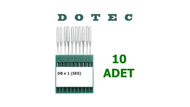 Dotec DBX 1 Düz Dikiş Makinesi İğnesi (İnce Dip) (10 Adet)