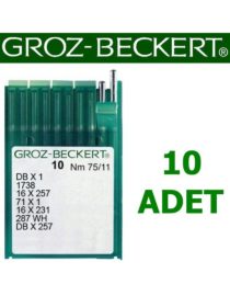 Groz Beckert DB X 1 Düz Dikiş Makinesi İğnesi (İnce Dip) (10 Adet)