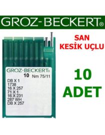 Groz Beckert DB X 1 Düz Makine İğnesi (San - Kesik Uçlu) (İnce Dip)