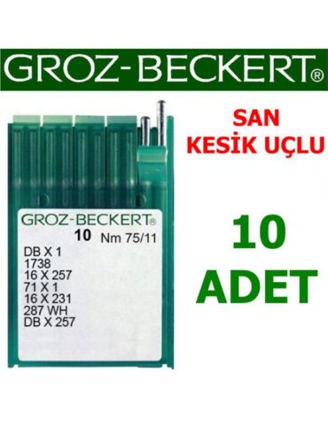 Groz Beckert DB X 1 Düz Makine İğnesi (San - Kesik Uçlu) (İnce Dip)