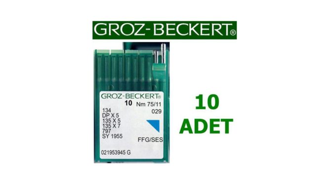 Groz Beckert DP X 5 Çift İğne Dikiş Makinesi İğnesi (10 Adet)