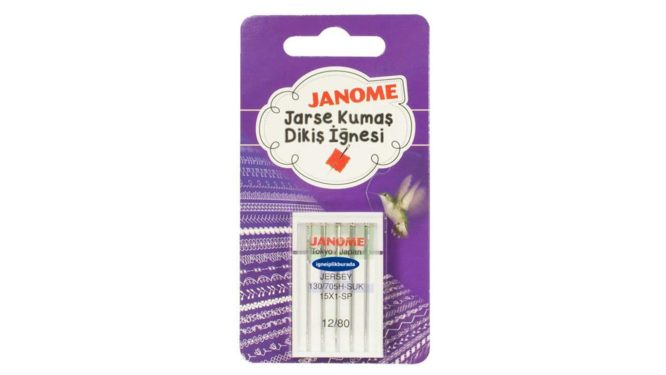 Janome İnce Kumaş ve Jarse Dikiş İğnesi (Yuvarlak Uçlu) 15X1 SP